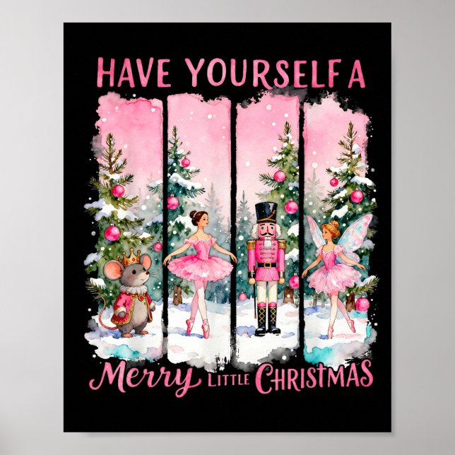 Poster Nutcracker Friends Snow Globe Nk Coquette Bow Chri (Frente)