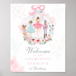 Poster Nutcracker Land Of Sweet Birthday Party Welcome