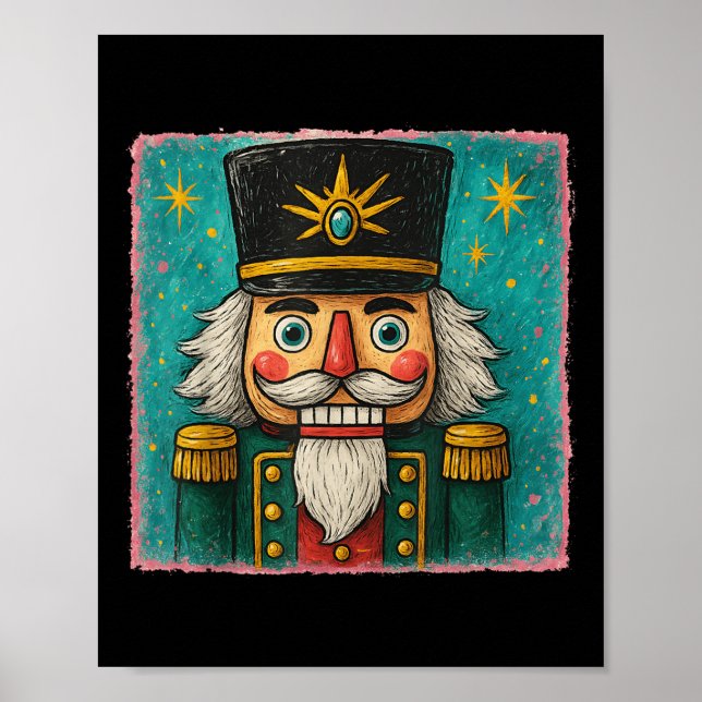 Poster Nutcracker Merry Christmas Men Women Kids Painting (Frente)
