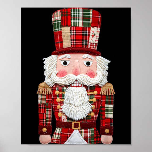 Poster Nutcracker Patchwork Merry Christmas Pajamas Men W (Frente)