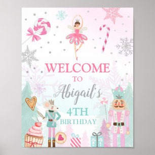 Poster Nutcracker Welcome Sign Land of Sweets Birthday