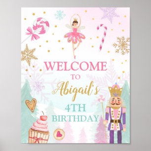 Poster Nutcracker Welcome Sign Land of Sweets Birthday