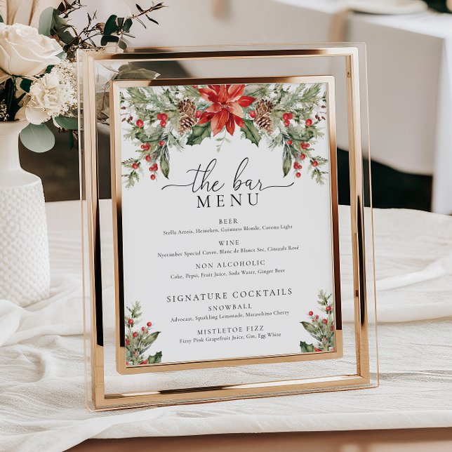 Poster Nutmeg Noel Christmas O menu Bebidas do Bar (Criador carregado)