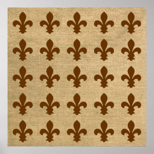 Poster Nutmeg Parisiense Moods Fleur de Lys Pattern