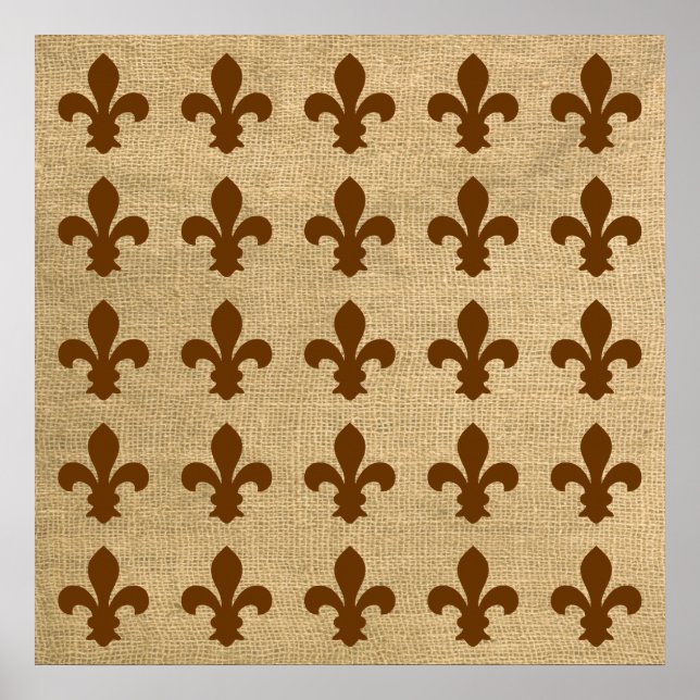 Poster Nutmeg Parisiense Moods Fleur de Lys Pattern (Frente)