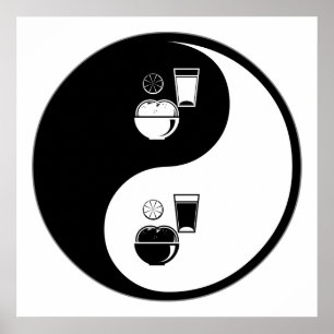 Pôster Nutrição de Yin Yang