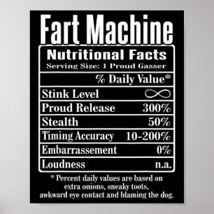Poster Nutrion Fata Fart Machine Pai Piada Engraçado Fart