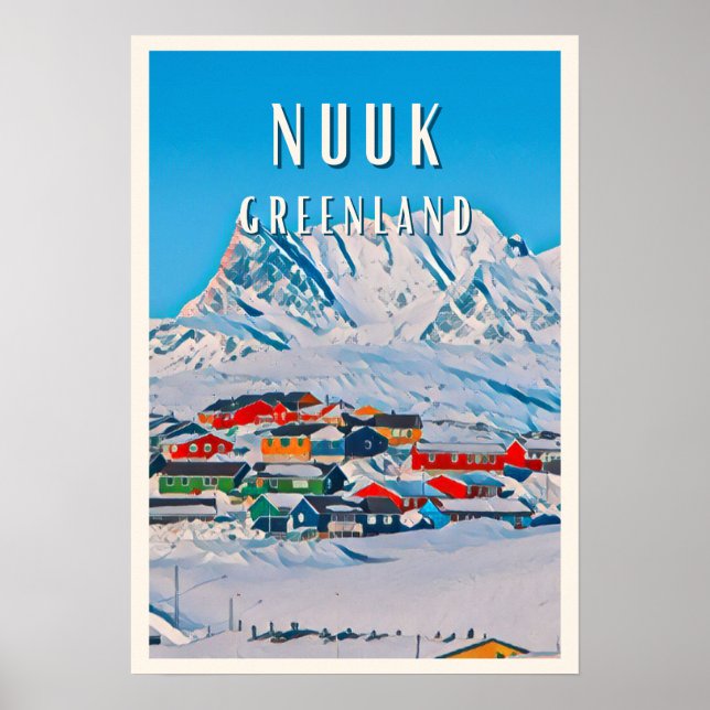Poster Nuuk, la ville polaire aux paysages époustouflants (Frente)