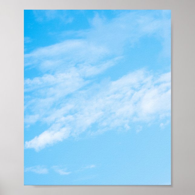 Poster Nuvem branca sobre fundo azul-céu (Frente)