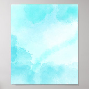 Poster Nuvem branca sobre fundo azul-céu