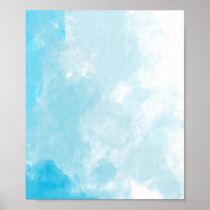 Poster Nuvem branca sobre fundo azul-céu