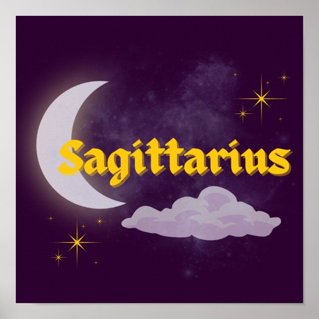 Poster Nuvem Celestial Sagittarius Stars Astrologia (Frente)