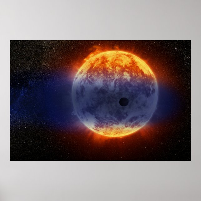Poster Nuvem De Gás De Hidrogênio Do Exoplaneta Gj 3470b (Frente)