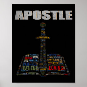 Poster Nuvem de Palavras Ministro da Igreja Apóstolo Past