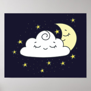 Poster Nuvem e Lua