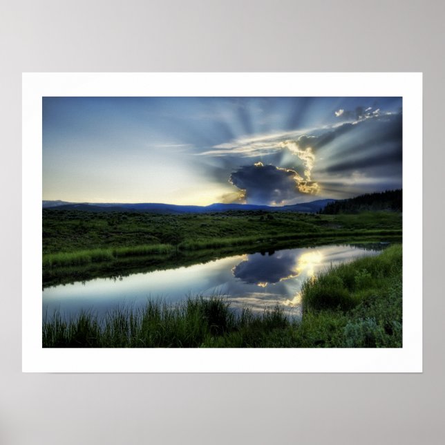 Poster Nuvem Sunset Mushroom (Frente)