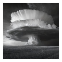 Nuvem Thunderhead - Preto e Branco Dramático