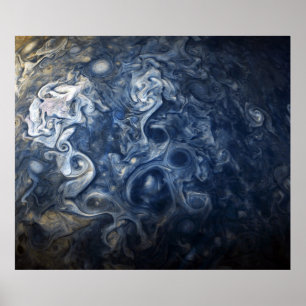 Poster Nuvens azuis de roda da came de Jupiter Juno do