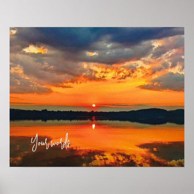 Poster Nuvens brilhantes no amanhecer (Frente)