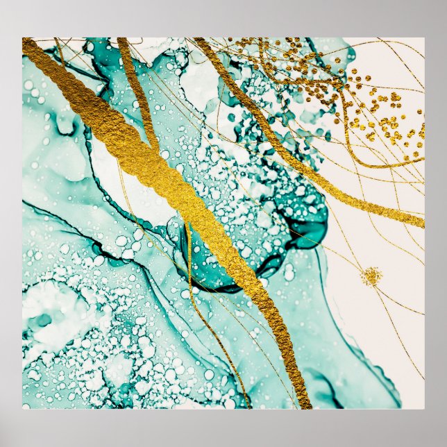 Poster Nuvens de abstrato Art: Tinta Translúcida (Frente)