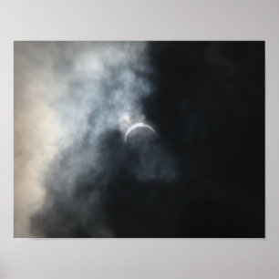 Pôster Nuvens de tempestade assustadores 2017 do eclipse