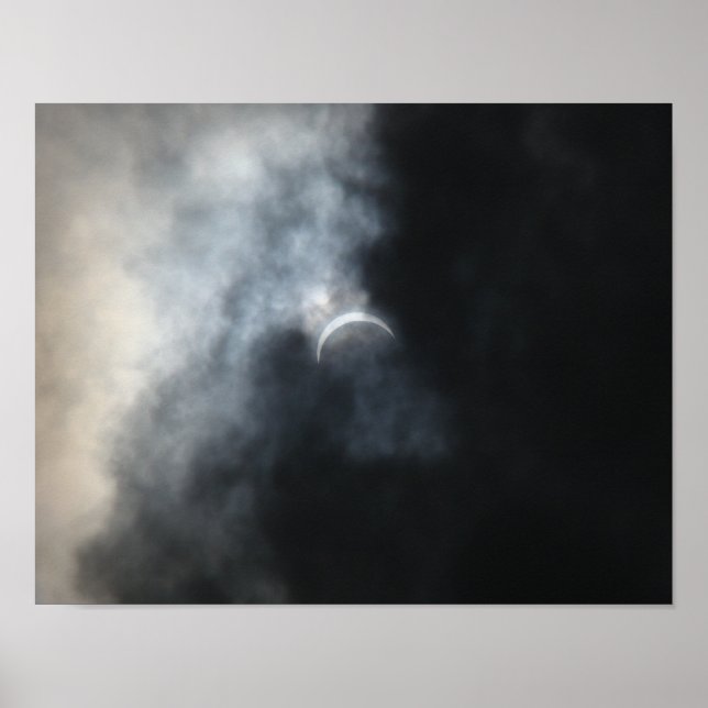 Pôster Nuvens de Tempestade do Eclipse Assustador 2017 (Frente)