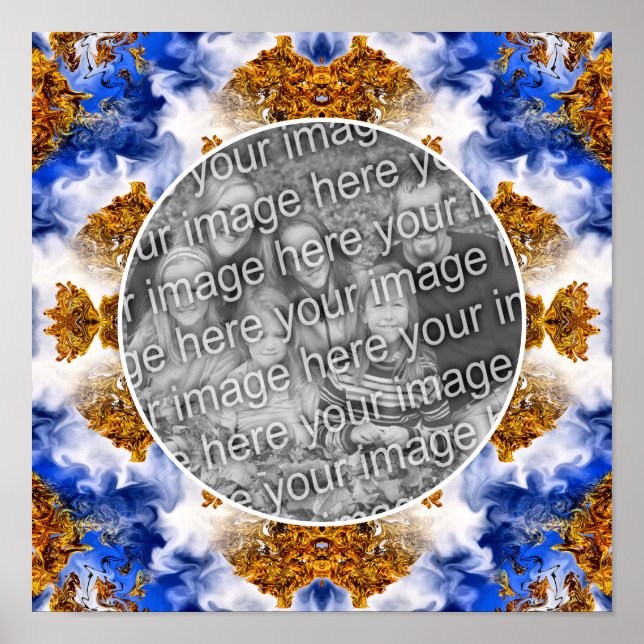 Poster Nuvens do céu azul Criam sua própria foto (Frente)