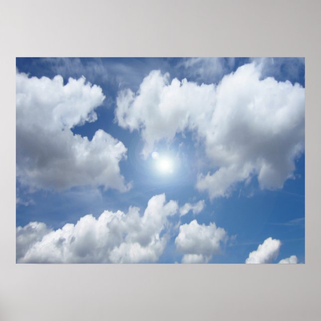 Pôster Nuvens do Céu Azul + suas ideias (Frente)