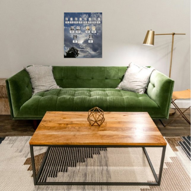 Pôster Nuvens e Árvores de Terceira Geração de Reunião Fa (Criador carregado)