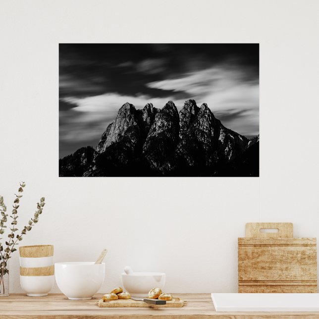 Poster Nuvens e montanhas (Cozinha)