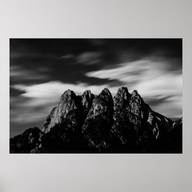 Poster Nuvens e montanhas (Frente)