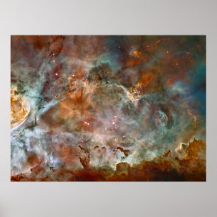 Poster Nuvens escuras da Nebulosa de Carina Hubble Espaço