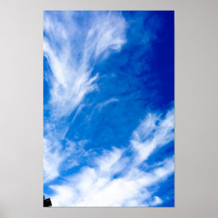 Poster Nuvens Leves - Azul