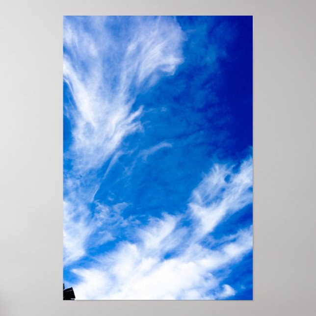 Poster Nuvens Leves - Azul (Frente)