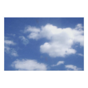 Pôster nuvens no céu azul