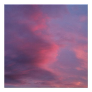 Pôster Nuvens Rosa Azul