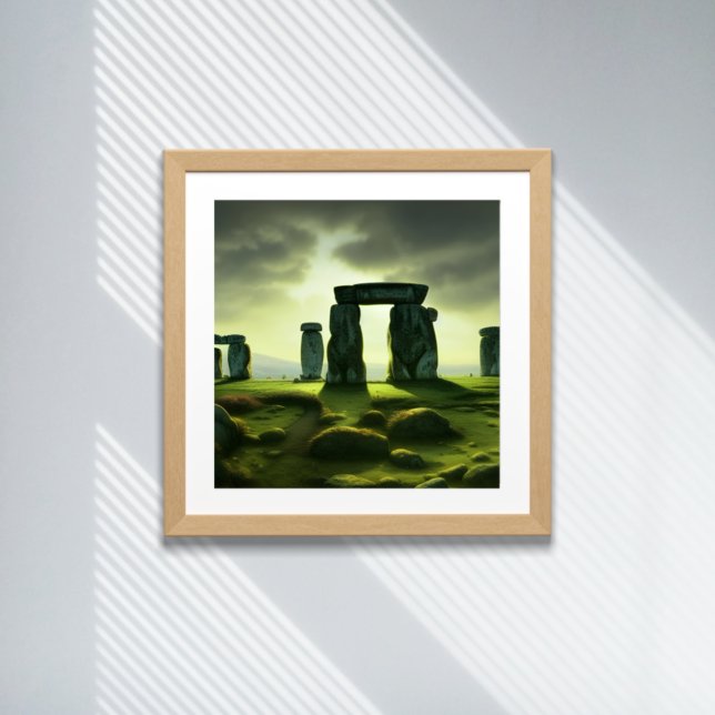 Poster Nuvens sobre a Arte Digital Stonehenge Fantasy (Criador carregado)
