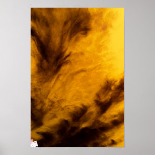 Pôster Nuvens Wispy - ouro
