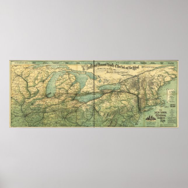 Pôster NY Central e Rio Hudson RR (Frente)