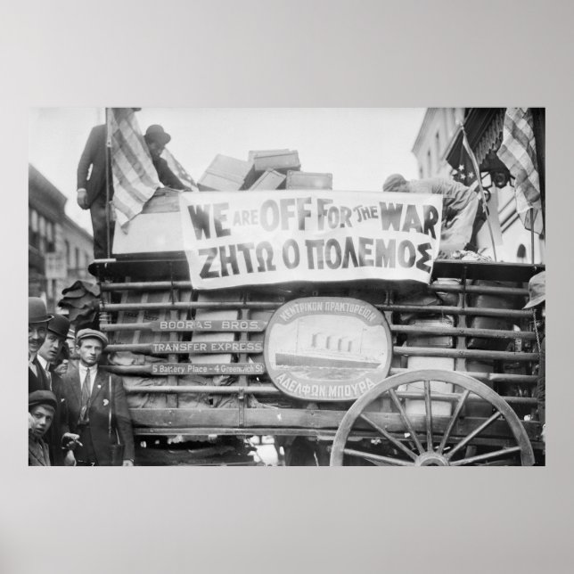 Poster NY Greeks em guerra, 1912 (Frente)