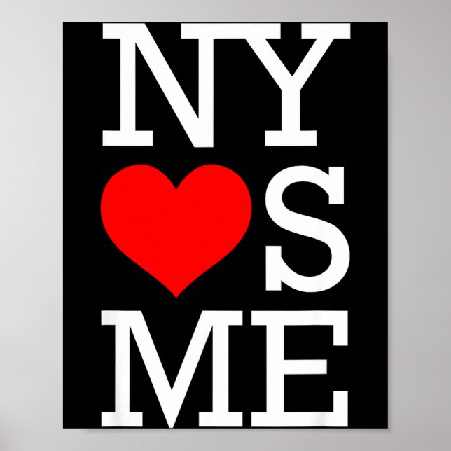 Poster Ny Loves Me Funny I Heart New York  (Frente)