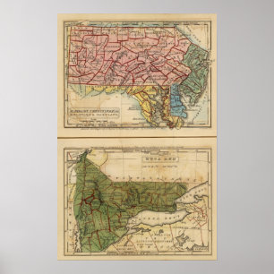 Pôster NY, NJ, Pa, Del, Md