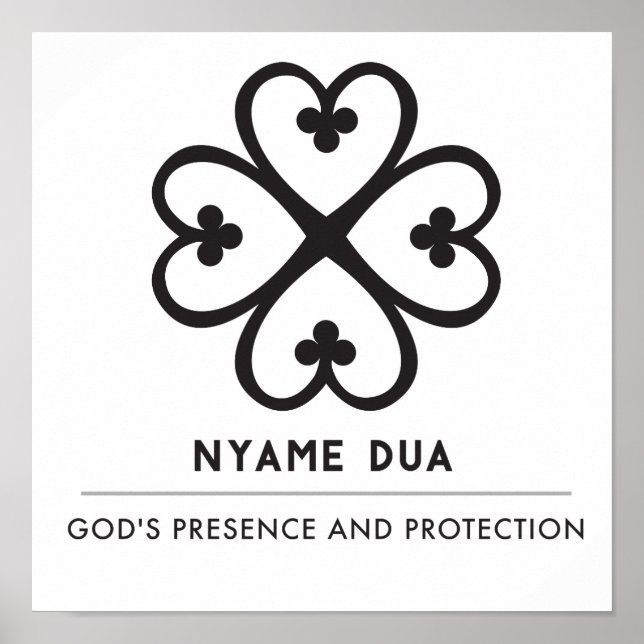 Poster Nyame Dua | Presença e proteção de Deus (Frente)