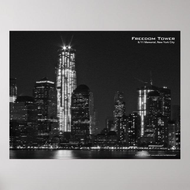 Poster NYC de Torre Livre 911 24x18 (Frente)