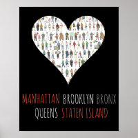 NYC Heart Brooklyn Bronx Queens Manhattan SI Art
