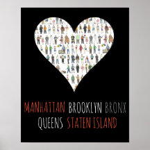 NYC Heart Brooklyn Bronx Queens Manhattan SI Art
