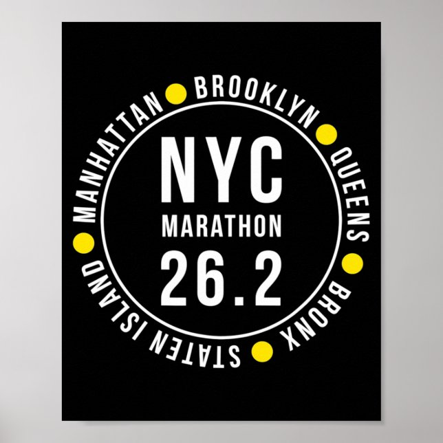Poster Nyc New York Souvenir Marathon Runner _1  (Frente)
