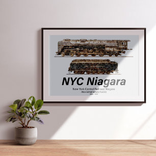 Poster NYC Niagara – Locomotiva a Vapor de Trem Americano