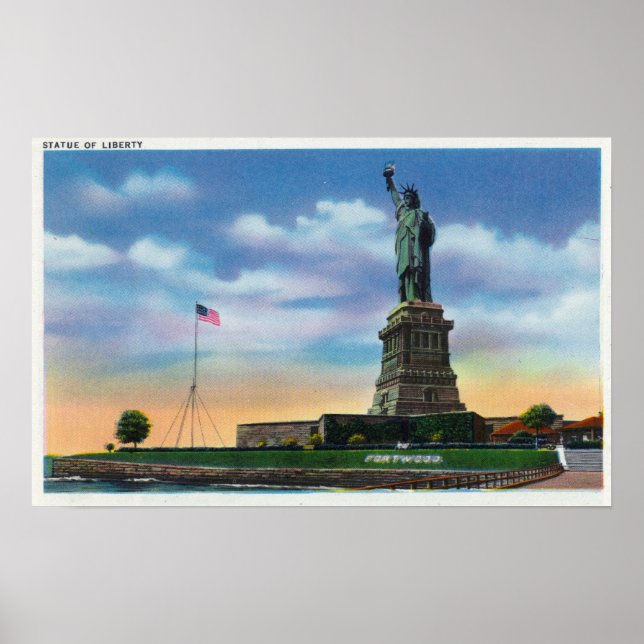 Poster NYC, Nova YorkView da Estátua da Liberdade (Frente)