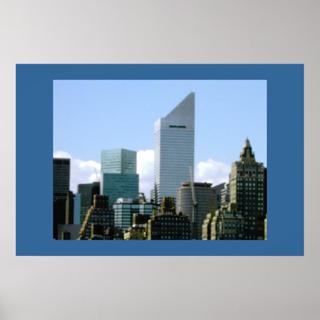 POSTER NYC SKYLINE - CONSTRUÇÃO DE CITICORP (Frente)